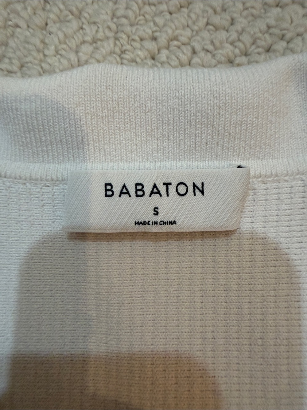 Aritzia Babaton Cream Ribbed V-Neck Collared Tank - Picture 2 of 3